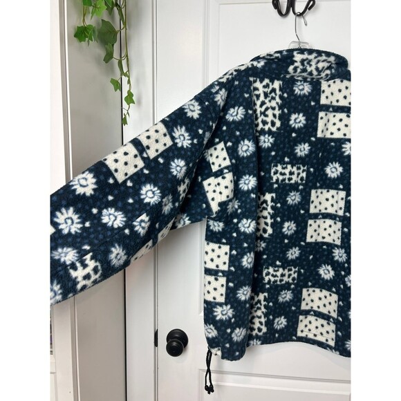 POLAR FORCE WHITE BLUE OVERSIZED FLEECE VTG SIZE MEDIUM - Picture 8 of 9